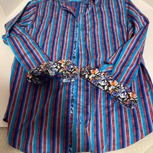 Robert Graham Multicolor Striped Shirt